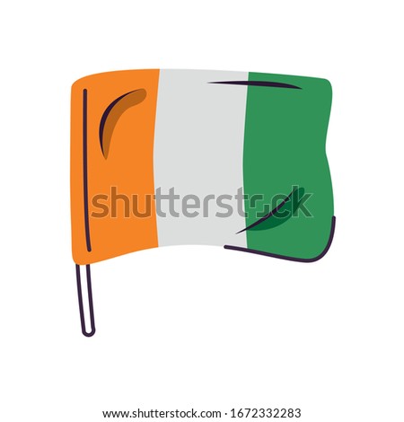 cote dlvoire flag country isolated icon vector illustration design