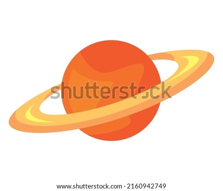saturn planet space isolated icon