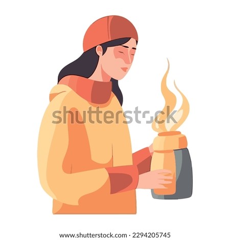 Similar – Image, Stock Photo Snow Fe Woman Young woman
