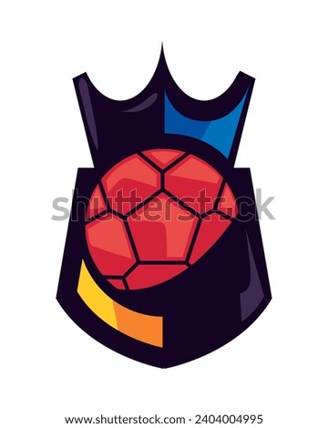 soccer colombia ball shield design isolated