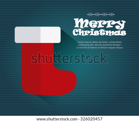 Merry Christmas card illustration, Vector design EPS 10