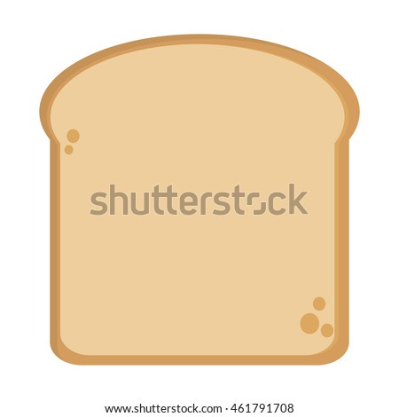 flat design single bread slice icon vector illustration