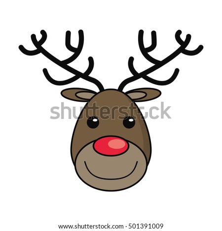 Reindeer Of Christmas Season Design Stock Vector Illustration 501391009