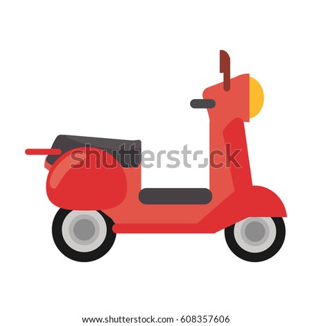 red scooter transport vintage