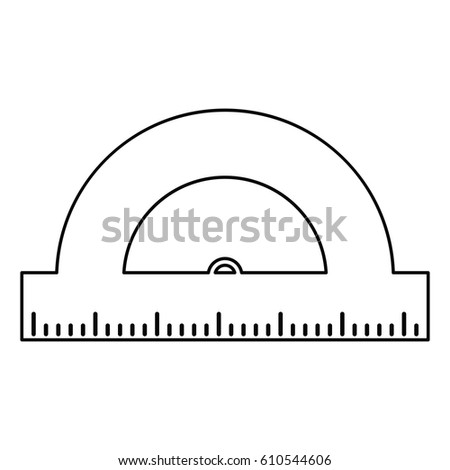 geometry protactor school thin line