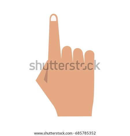 hand with index finger up icon image 