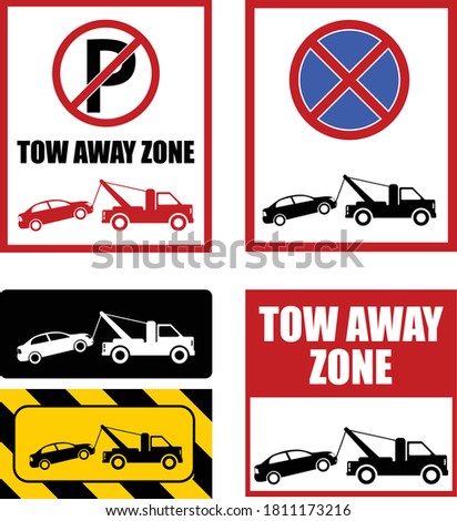 tow away zone - vector