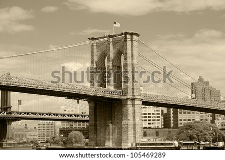 The Brooklyn Bridge is one of the oldest suspension bridges in the ...