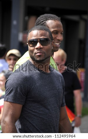 MONTREAL, CANADA - AUGUST 19: Jean Pascal boxer at the Community Day for Montreal Pride celebrations festival  August 19, 2012, Montreal. He is a former WBC and The Ring Light Heavyweight Champion