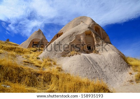 Probably the best known feature of Cappadocia, Turkey  found in its very heart, are the fairy chimneys and troglodyte houses of Goreme and its surrounding villages