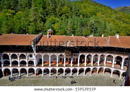 RILA MONASTERY, BULGARIA SEPTEMBER 27:The Monastery of Saint Ivan of Rila, better known as the Rila Monastery is the largest and most famous Eastern Orthodox monastery Bulgaria on september 27, 2013