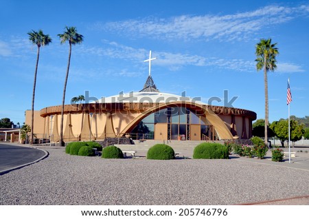 SCOTTSDALE ARIZONA APRIL 22:Living Word Bible Fellowship Church is a group of nondenominational Christian churches located in the United States, Canada, Brazil. On april 22 2014 in Scottsdalen Arizona