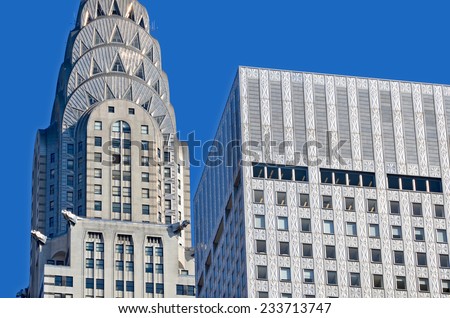 NEW YORK USA OCTOBER 27: Chrysler building facade on October 27, 2013 in New York, was the world\'s tallest building before it was surpassed by the Empire State Building in 1931.