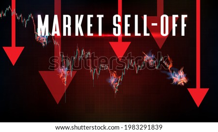 abstract background of futuristic red technology Cryptocurrency bitcoin down sell off