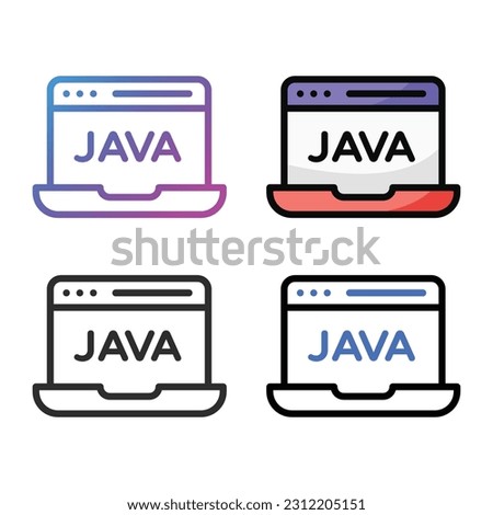 Javascript icon design in four variation color