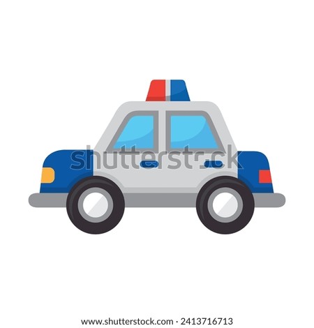 Police car icon illustration. Vector design