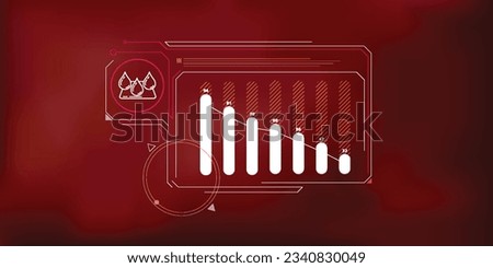 Abstract infographic of decline in oil demand.