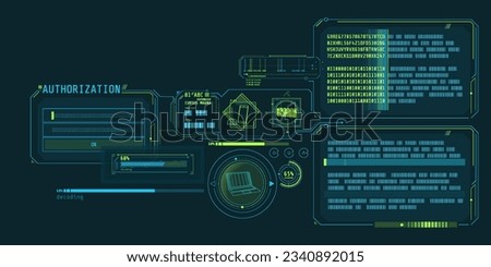 Data decryption program interface with authorization window.