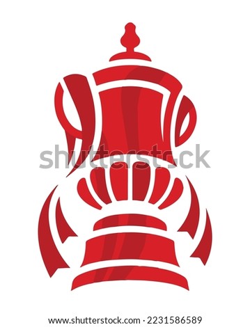 isolated red icon logo vector template design element 
art trophy wing white background