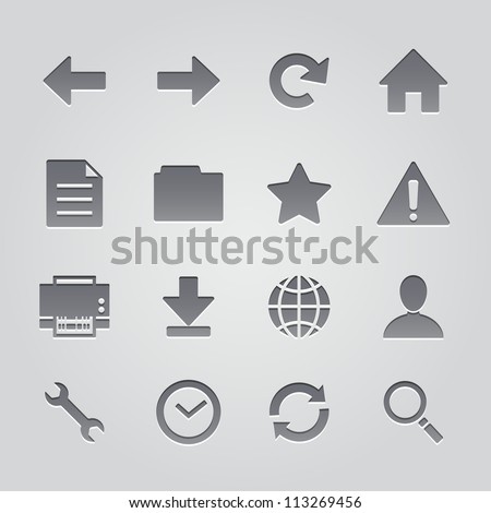 toolbar icons : deboss style