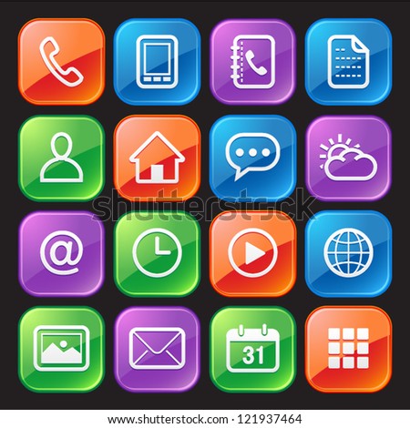Mobile Phone Icons : Glossy Style
