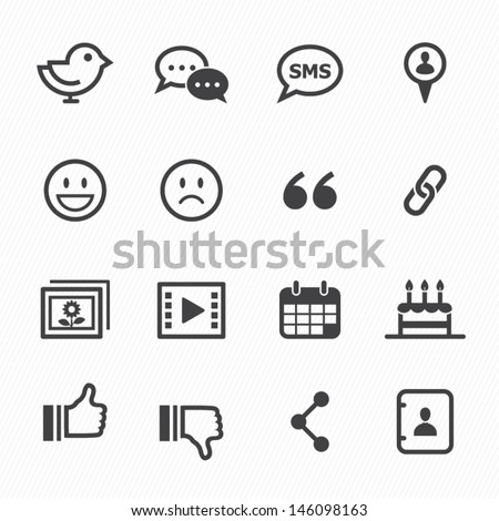 Social Media Icons with White Background