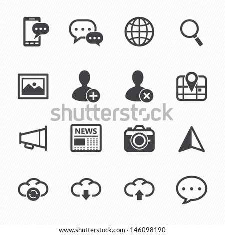 Social Media Icons with White Background