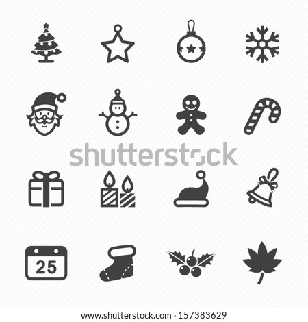 Christmas Icons with White Background Stock foto © 