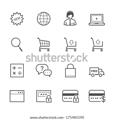 e-commerce and online shopping icons