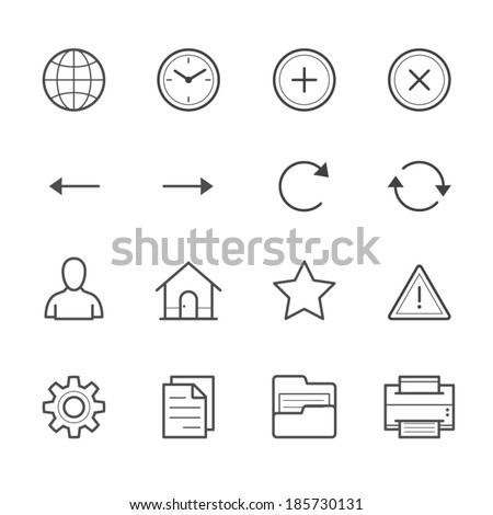 Toolbar Icons for Application and website