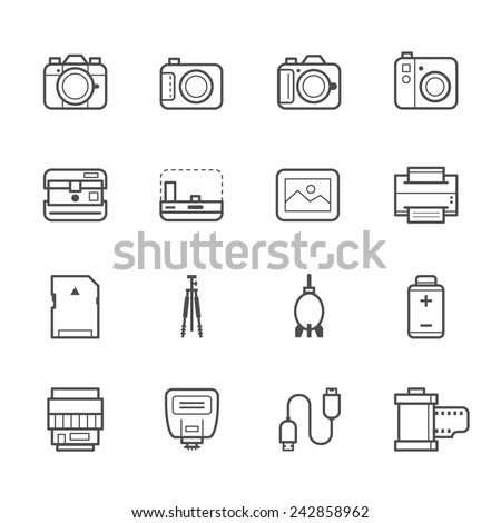 Camera and Camera Accessories Icons