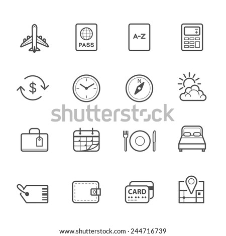 Travel Icons for application