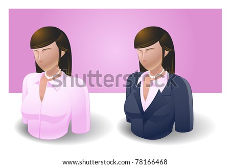 people icons : businessman female no.1