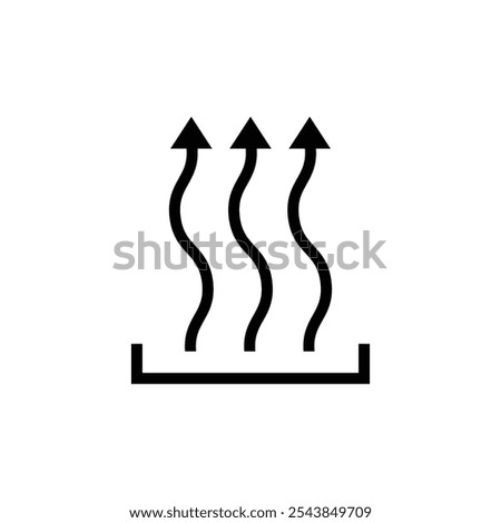 Heat icon three arrow up concept vector illustration 