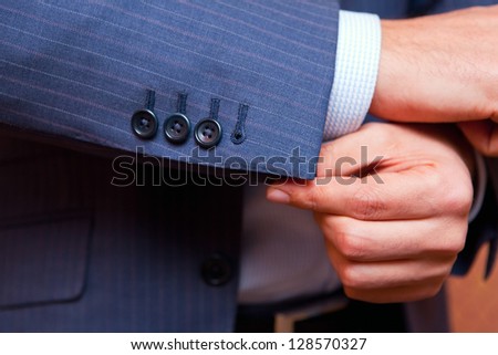 Similar – Image, Stock Photo Suit jacket with buttons