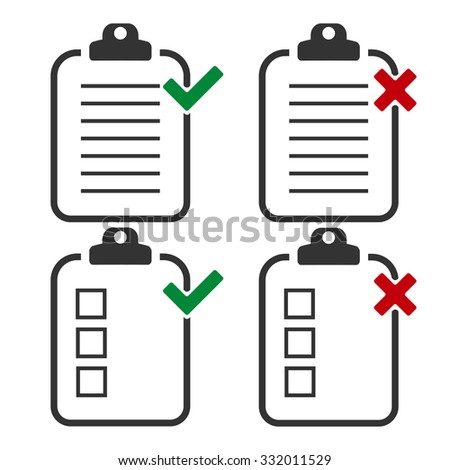 Set of reporting icons - vector illustration