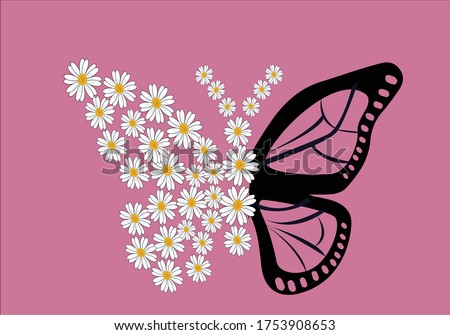 butterfly daisy flower free soul vectorstar daisy with positive quote paris daisy lettering design vector accessories, background, banner, blossom, calligraphy, clothe, daisy, stationary,fashion