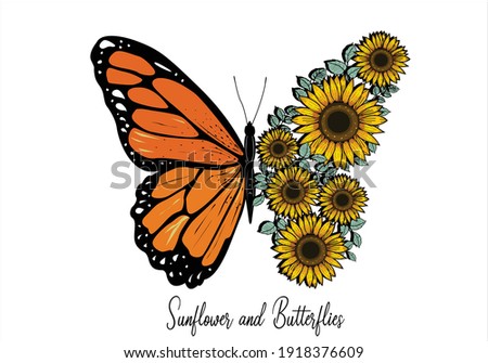 butterflies and daisy lettering hand drawn vector art sun flower lettering hand drawn vector art sunflower keep life simple sunflower positive quote stationery daisy flower design margarita 
mariposa
