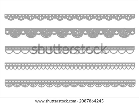 scallop vector trim art design vector