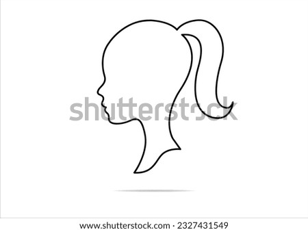 girl head vector girl design icon design
