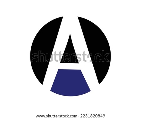 A letter logo design element in circle