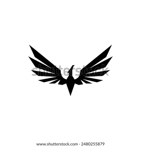 luxury flying bird logo vector SIMPLE PHOENIX BIRD LOGO icon illustration