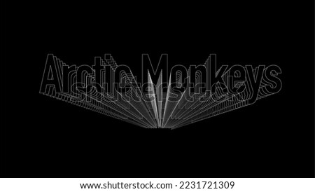 arctic monkeys on black background