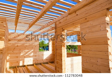 Construction of a new wooden house