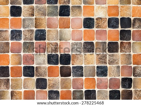 Ceramic glass colorful tiles mosaic composition pattern background