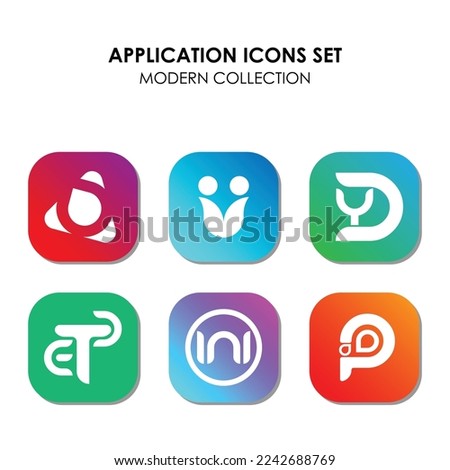 set of icons for web and applications