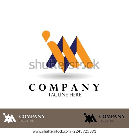 initial IAM logo design for business and company