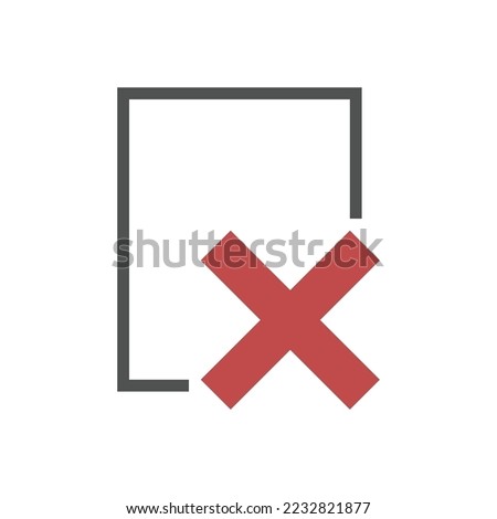 Document remove concept vector illustration icon.