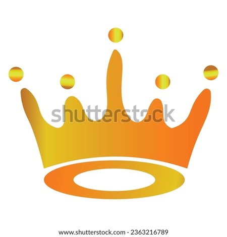 Adobe Illustrator was used to create the golden crown logo vector.