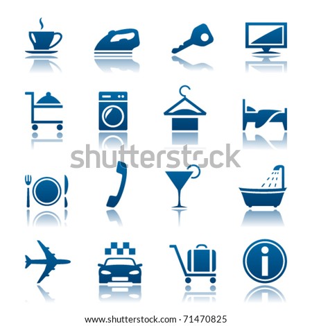 Hotel icon set